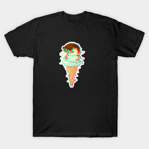 glitch ice cream t-shirt