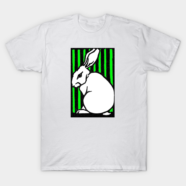 mean bunny neon green tshirt