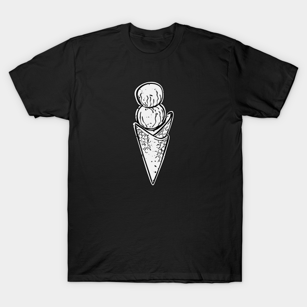 monotone ice cream cone t-shirt