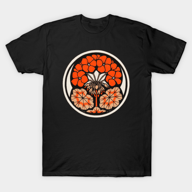 orange flower t-shirt
