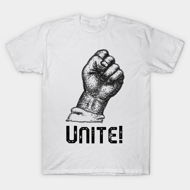 unite raised fist t-shirt