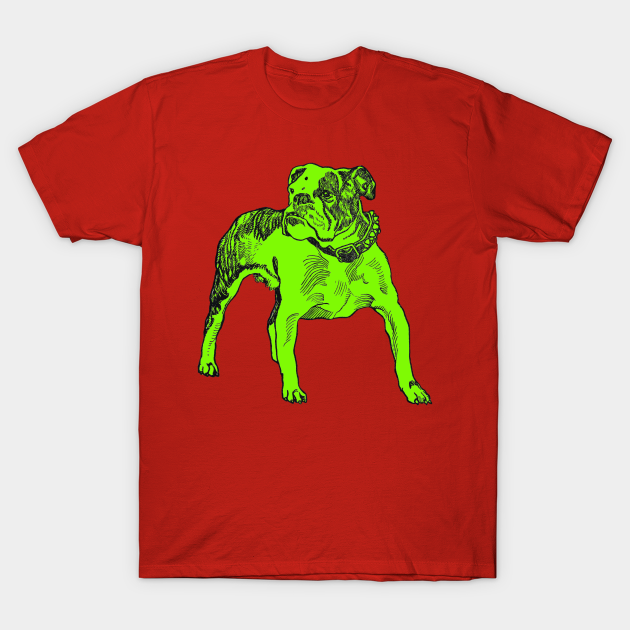 Neon Green Bulldog T-Shirt